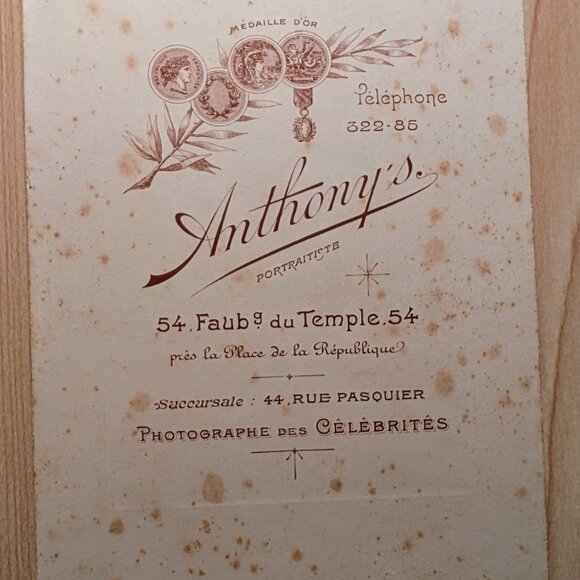 Antique Photograph Lady in a dress sitting in a chair Portrait - Picture 2 of 4